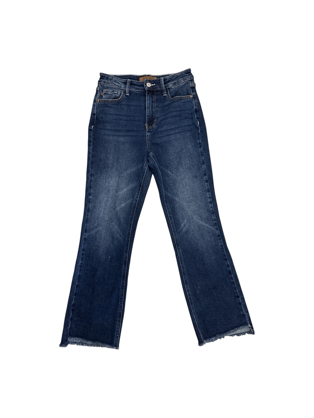 Judy Blue High-Rise Kick Flare Crop Dark Wash Jeans 3/27 - Picture 2 of 13
